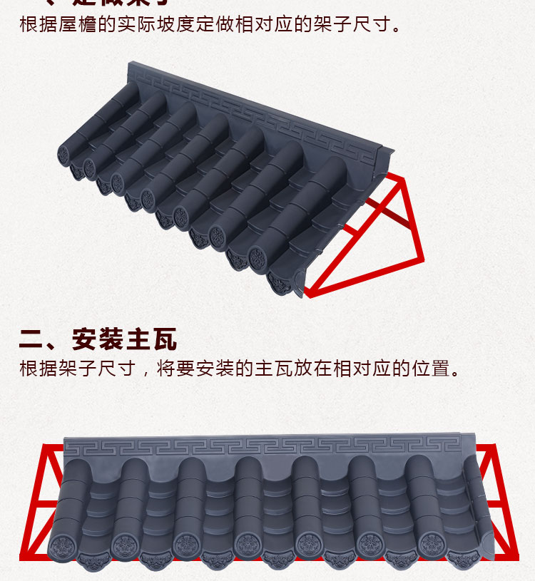 成都仿古樹(shù)脂一體屋檐瓦【坤寶新品】廠家