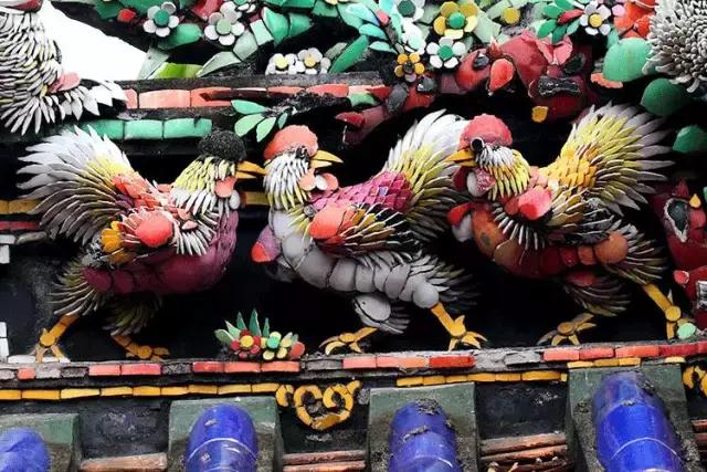 潮州嵌瓷，屋頂生花